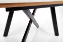 Halmar stół CAPITAL 2 rozkładany 160-200x90 blat MDF okleina naturalna - dąb naturalny nogi stal malowana proszkowo - czarny Halmar stół CAPITAL 2 rozkładany 160-200x90 blat MDF okleina naturalna - dąb naturalny nogi stal malowana proszkowo - czarny