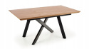 Halmar stół CAPITAL 2 rozkładany 160-200x90 blat MDF okleina naturalna - dąb naturalny nogi stal malowana proszkowo - czarny Halmar stół CAPITAL 2 rozkładany 160-200x90 blat MDF okleina naturalna - dąb naturalny nogi stal malowana proszkowo - czarny