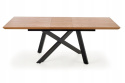 Halmar stół CAPITAL 2 rozkładany 160-200x90 blat MDF okleina naturalna - dąb naturalny nogi stal malowana proszkowo - czarny Halmar stół CAPITAL 2 rozkładany 160-200x90 blat MDF okleina naturalna - dąb naturalny nogi stal malowana proszkowo - czarny