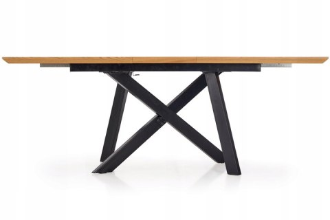 Halmar stół CAPITAL 2 rozkładany 160-200x90 blat MDF okleina naturalna - dąb naturalny nogi stal malowana proszkowo - czarny Halmar stół CAPITAL 2 rozkładany 160-200x90 blat MDF okleina naturalna - dąb naturalny nogi stal malowana proszkowo - czarny