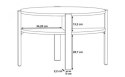 Forte COFFEE TABLES CFTT5024-Z13M Stolik okolicznościowy, kawowy, okrągły, Czarny mat Forte COFFEE TABLES CFTT5024-Z13M Stolik okolicznościowy, kawowy, okrągły, Czarny mat