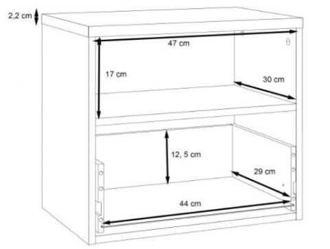 Forte DALATE DQLK011-M301 Szafka nocna, półka szuflada Dąb Catania Forte DALATE DQLK011-M301 Szafka nocna, półka szuflada Dąb Catania