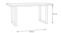 Forte HAYATO TBLT442-M337 Stół nierozkładany 160 x 90 - Świerk Alpejski / Czarny Forte HAYATO TBLT442-M337 Stół nierozkładany 160 x 90 - Świerk Alpejski / Czarny