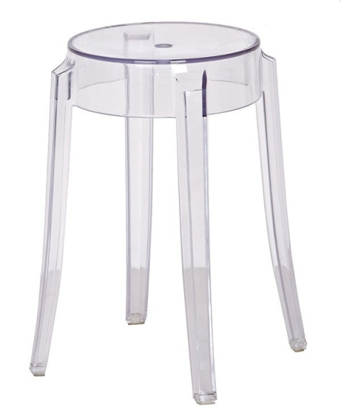 STOŁEK TABORET CHARLES 46 King Home TRANSPARENTNY - TWORZYWO PP LEKKI STABILNY I WYGODNY STOŁEK TABORET CHARLES 46 King Home TRANSPARENTNY - TWORZYWO PP LEKKI STABILNY I WYGODNY