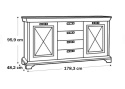 Meble Forte KASHMIR KSMK26-D43 Komoda Pinia Biała