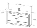 Meble Forte LENNOX NEW ENXK231-C275 Komoda Biały/Szary Meble Forte LENNOX NEW ENXK231-C275 Komoda Biały/Szary