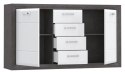 Meble Forte LENNOX NEW ENXK231-C275 Komoda Biały/Szary Meble Forte LENNOX NEW ENXK231-C275 Komoda Biały/Szary