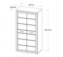 Meble Forte LENNOX NEW ENXS821-C275 Szafa ubraniowa Biały/Szary Meble Forte LENNOX NEW ENXS821-C275 Szafa ubraniowa Biały/Szary