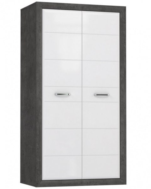Meble Forte LENNOX NEW ENXS821-C275 Szafa ubraniowa Biały/Szary Meble Forte LENNOX NEW ENXS821-C275 Szafa ubraniowa Biały/Szary
