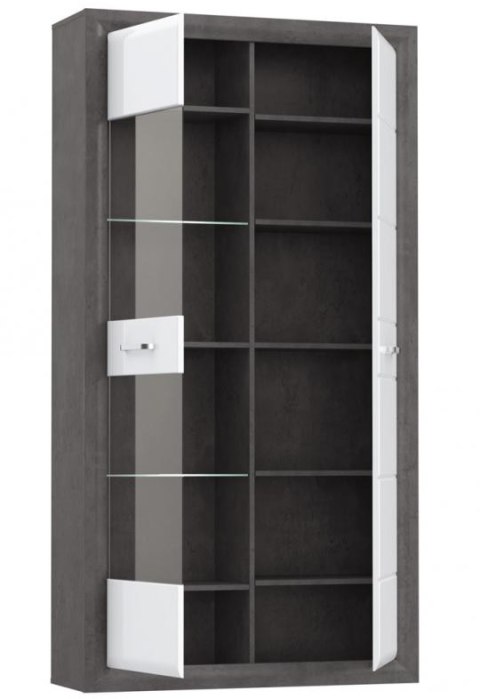 Meble Forte LENNOX NEW ENXV721L-C275 Witryna L Biały/Szary Meble Forte LENNOX NEW ENXV721L-C275 Witryna L Biały/Szary