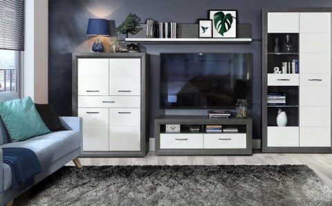 Meble Forte LENNOX NEW MRYB01-C272 Półka wisząca Biały/Szary Meble Forte LENNOX NEW MRYB01-C272 Półka wisząca Biały/Szary