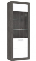 Meble Forte LENNOX NEW MRYV711L-C275 Witryna L Biały/Szary Meble Forte LENNOX NEW MRYV711L-C275 Witryna L Biały/Szary