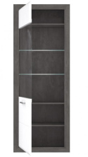 Meble Forte LENNOX NEW MRYV711L-C275 Witryna L Biały/Szary Meble Forte LENNOX NEW MRYV711L-C275 Witryna L Biały/Szary