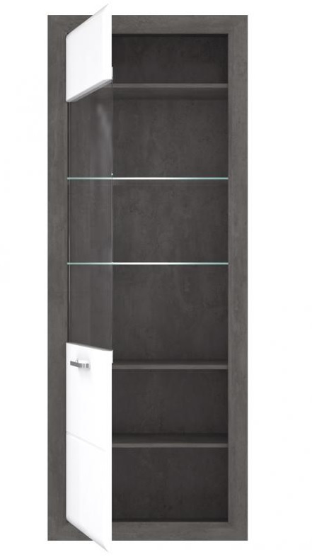 Meble Forte LENNOX NEW MRYV711L-C275 Witryna L Biały/Szary Meble Forte LENNOX NEW MRYV711L-C275 Witryna L Biały/Szary