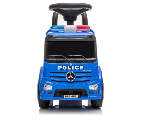 Milly Mally Pojazd Jeździk MERCEDES ANTOS -POLICE TRUCK chodzik pchacz Niebieski Policja światła sygnały schowek pod siedziskiem Milly Mally Pojazd Jeździk MERCEDES ANTOS -POLICE TRUCK chodzik pchacz Niebieski Policja światła sygnały schowek pod siedziskiem