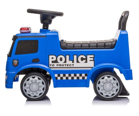 Milly Mally Pojazd Jeździk MERCEDES ANTOS -POLICE TRUCK chodzik pchacz Niebieski Policja światła sygnały schowek pod siedziskiem Milly Mally Pojazd Jeździk MERCEDES ANTOS -POLICE TRUCK chodzik pchacz Niebieski Policja światła sygnały schowek pod siedziskiem