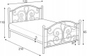 HALMAR łóżko PANAMA 120 cm metalowe biały HALMAR łóżko PANAMA 120 cm metalowe biały