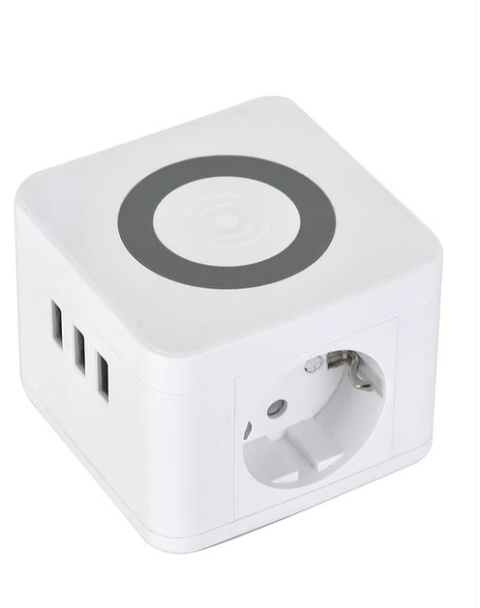 Fun Desk Uniwersalny przedłużacz sieciowy Logan Inc WS2-1.5 USB + ładowanie indukcyjne Fun Desk Uniwersalny przedłużacz sieciowy Logan Inc WS2-1.5 USB + ładowanie indukcyjne