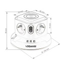 Fun Desk Uniwersalny przedłużacz sieciowy Logan Inc WS4-2 USB + ładowanie indukcyjne Fun Desk Uniwersalny przedłużacz sieciowy Logan Inc WS4-2 USB + ładowanie indukcyjne