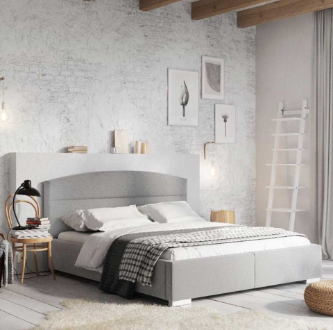 FORTE Łóżko tapicerowane TIPUR 140 x 200 - z zagłówkiem - mozliwość pojemnika - tkanina do wyboru FORTE Łóżko tapicerowane TIPUR 140 x 200 - z zagłówkiem - mozliwość pojemnika - tkanina do wyboru