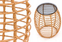 Halmar BARREL ława rattan synt. naturalny-czarny Halmar BARREL ława rattan synt. naturalny-czarny