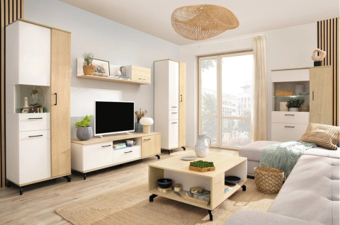 SZAFA Z SZUFLADAMI MADISON System MD1 Meblar -biały / dąb biszkoptowy PŁYTA LAMINOWANA OBRZEŻA WZMOCNIONE ABS DO SYPIALNI POKOJU SZAFA Z SZUFLADAMI MADISON System MD1 Meblar -biały / dąb biszkoptowy PŁYTA LAMINOWANA OBRZEŻA WZMOCNIONE ABS DO SYPIALNI POKOJU