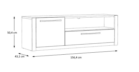 Meble Forte MAXIMUS MDXT121-W14 Szafka RTV Śliwka Comano Meble Forte MAXIMUS MDXT121-W14 Szafka RTV Śliwka Comano