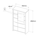 Meble Forte SAINT TROPEZ STZV621RB-J34 Witryna P Dąb Sangallo/Biały Meble Forte SAINT TROPEZ STZV621RB-J34 Witryna P Dąb Sangallo/Biały