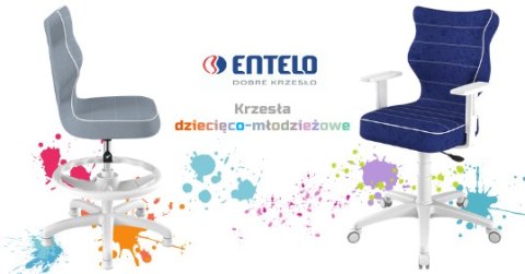 Entelo Duo Biały Storia 33 rozmiar 6 - Zdrowotne KRZESŁO dla kręgosłupa, ortopedyczne - fotel obrotowy do biurka dla dzieci Entelo Duo Biały Storia 33 rozmiar 6 - Zdrowotne KRZESŁO dla kręgosłupa, ortopedyczne - fotel obrotowy do biurka dla dzieci