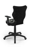 Entelo Duo Czarny Storia 33 rozmiar 5 - Zdrowotne KRZESŁO dla kręgosłupa, ortopedyczne - fotel obrotowy do biurka dla dzieci
