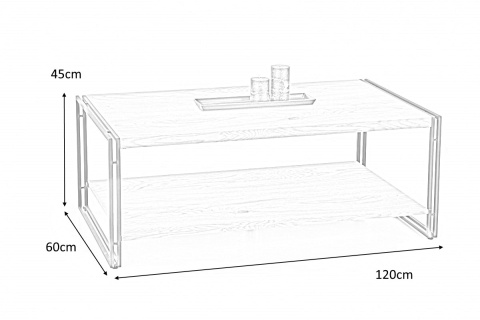 Halmar BAVARIA ława MDF dąb złoty / stal czarny Halmar BAVARIA ława MDF dąb złoty / stal czarny