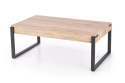 Halmar CAPRI ława MDF laminat dąb sanremo / nogi stal malowana proszkowo czarny 110x64 Halmar CAPRI ława MDF laminat dąb sanremo / nogi stal malowana proszkowo czarny 110x64