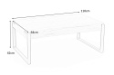 Halmar CAPRI ława MDF laminat dąb sanremo / nogi stal malowana proszkowo czarny 110x64 Halmar CAPRI ława MDF laminat dąb sanremo / nogi stal malowana proszkowo czarny 110x64