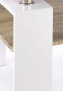 Halmar DIANA H MDF ława z półką blat i półka dąb sonoma / nogi biały MDF laminowany MDF lakierowany