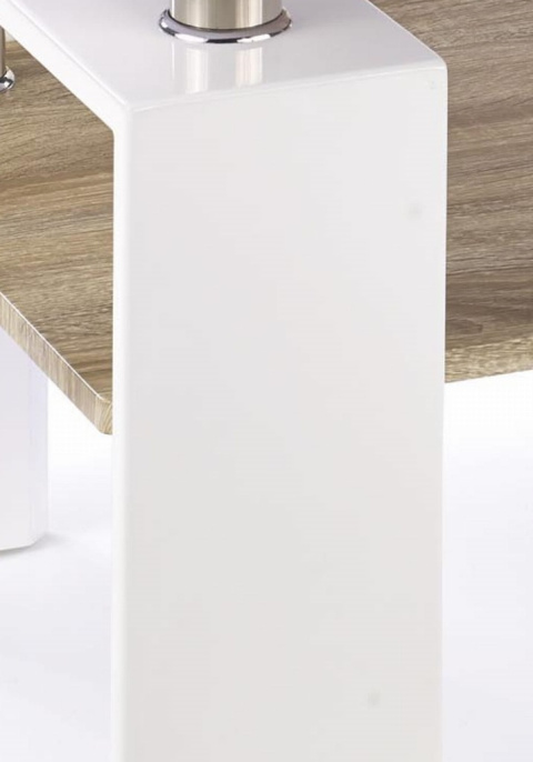 Halmar DIANA H MDF ława z półką blat i półka dąb sonoma / nogi biały MDF laminowany MDF lakierowany Halmar DIANA H MDF ława z półką blat i półka dąb sonoma / nogi biały MDF laminowany MDF lakierowany