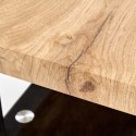 Halmar ława ESPINOZA PROSTOKĄT 110x65 MDF okleinowany dąb naturalny szkło stal malowana proszkowo czarny z półką Halmar ława ESPINOZA PROSTOKĄT 110x65 MDF okleinowany dąb naturalny szkło stal malowana proszkowo czarny z półką