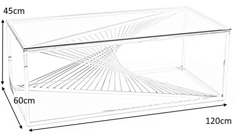 Halmar ława INFINITY stelaż - srebrny, szkło - dymiony Halmar ława INFINITY stelaż - srebrny, szkło - dymiony
