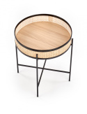 Halmar ława LANIPA czarny / rattan naturalny fi 50 Halmar ława LANIPA czarny / rattan naturalny fi 50