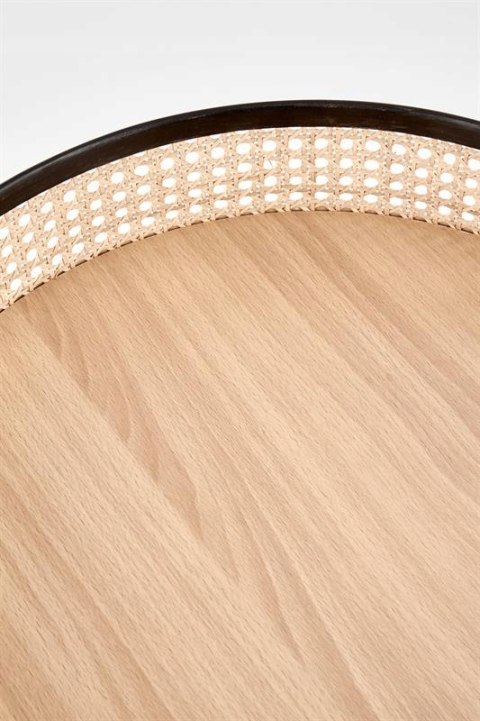 Halmar ława LANIPA czarny / rattan naturalny fi 50 Halmar ława LANIPA czarny / rattan naturalny fi 50