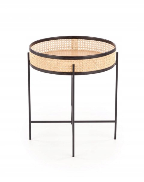 Halmar ława LANIPA czarny / rattan naturalny fi 50 Halmar ława LANIPA czarny / rattan naturalny fi 50