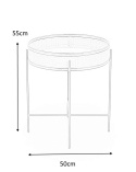 Halmar ława LANIPA czarny / rattan naturalny fi 50 Halmar ława LANIPA czarny / rattan naturalny fi 50