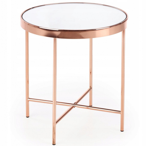 Halmar ława MIRA stal chromowana miedź/szkło fi 42 Halmar ława MIRA stal chromowana miedź/szkło fi 42