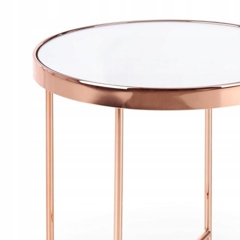 Halmar ława MIRA stal chromowana miedź/szkło fi 42 Halmar ława MIRA stal chromowana miedź/szkło fi 42