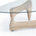 Halmar ława KAREN dąb sonoma-MDF laminat, szkło Halmar ława KAREN dąb sonoma-MDF laminat, szkło