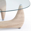Halmar ława KAREN dąb sonoma-MDF laminat, szkło Halmar ława KAREN dąb sonoma-MDF laminat, szkło