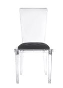 King Home Krzesło CONTAR transparentne - czarna poduszka velvet, poliwęglan King Home Krzesło CONTAR transparentne - czarna poduszka velvet, poliwęglan