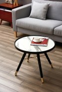 STOLIK OKRĄGŁY PADRINO 60 - MDF imitacja marmuru King Home METAL CZARNY fi 59 STOLIK OKRĄGŁY PADRINO 60 - MDF imitacja marmuru King Home METAL CZARNY fi 59