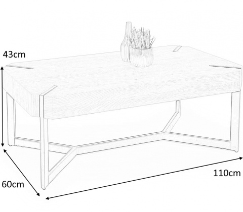 Halmar ława LAVIDA MDF fornir dąb złoty/czarny110x60 Halmar ława LAVIDA MDF fornir dąb złoty/czarny110x60
