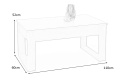 ŁAWA Z SZUFLADAMI PROSTOKĄTNA 110x60 NEA kolor DĄB SONOMA MDF OKLEINOWANY Halmar ŁAWA Z SZUFLADAMI PROSTOKĄTNA 110x60 NEA kolor DĄB SONOMA MDF OKLEINOWANY Halmar