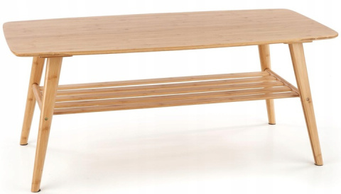 Halmar ława MENDOZA prostokątna z półką naturalny lite drewno bambusowe 120x60 Halmar ława MENDOZA prostokątna z półką naturalny lite drewno bambusowe 120x60
